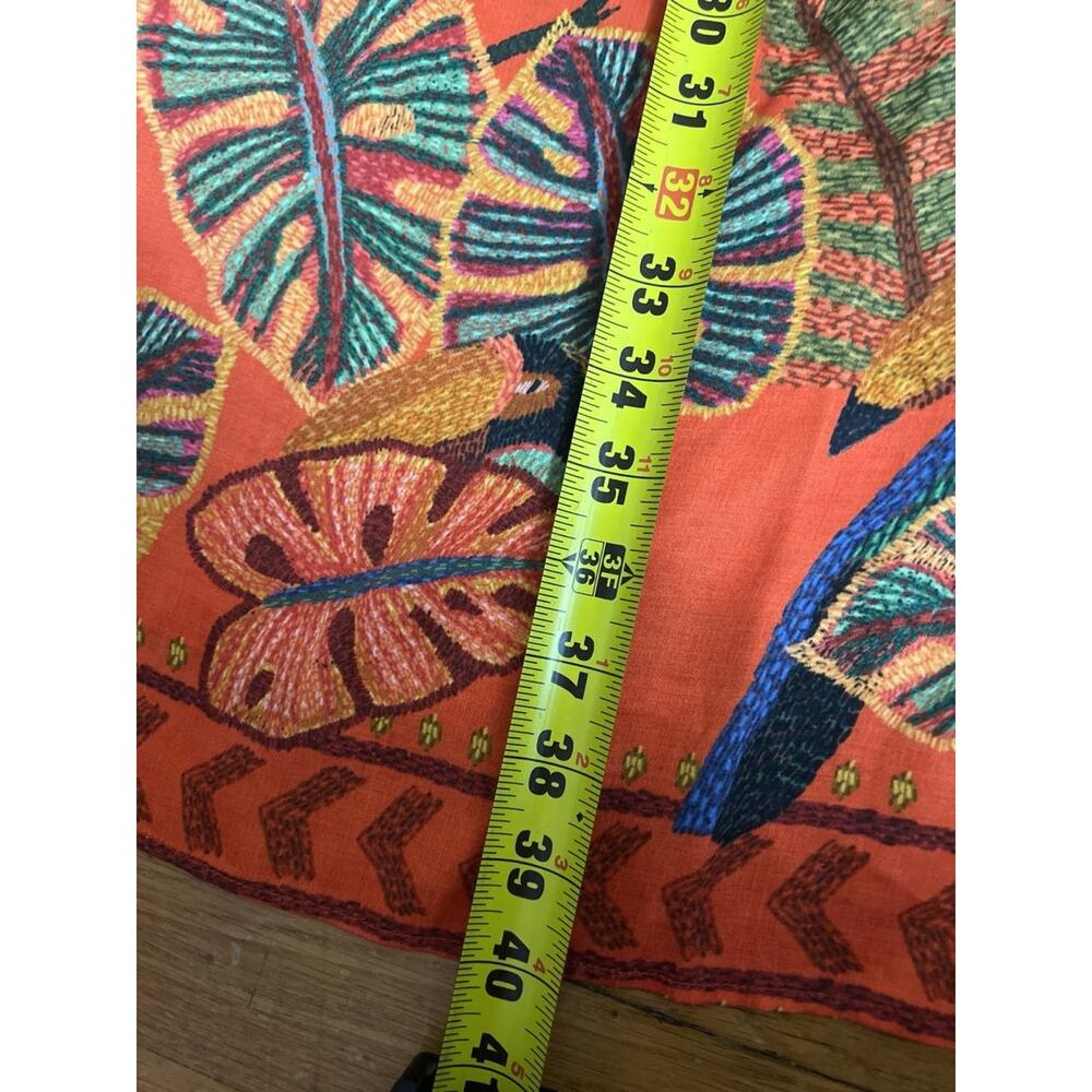 Farm Rio Anthropologie Dress One Shoulder Sz X-Large Multi A001897 - Picture 10 of 11